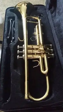 Trumpet with case