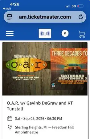 O.A.R with Gavin DeGraw