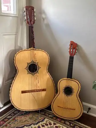 Matching Pachanga Mariachi Set - Handcrafted Guitarrón & Vihuela