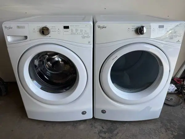 Whirlpool electric front load washer and dryer set