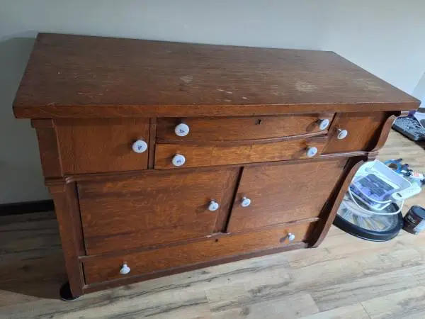 Hutch cabinet vintage heavy