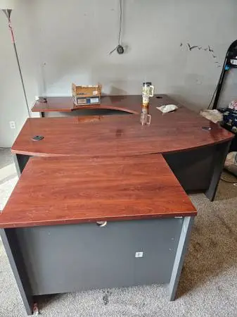 Large J shaped Desk