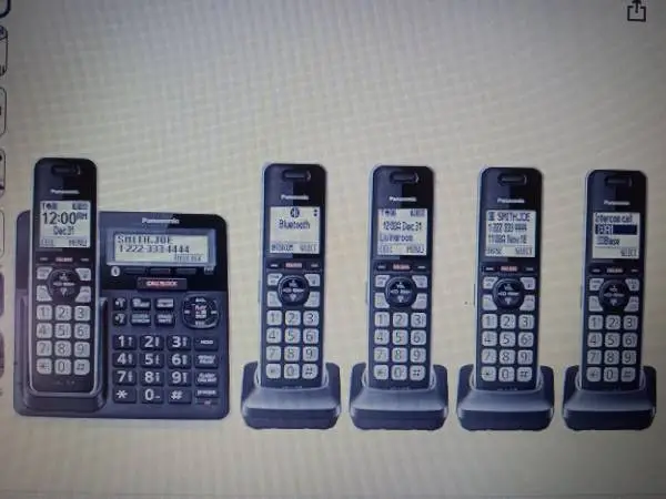 Panasonic Cardless Phone with Advanced Call Block, Link2Cell Bluetooth