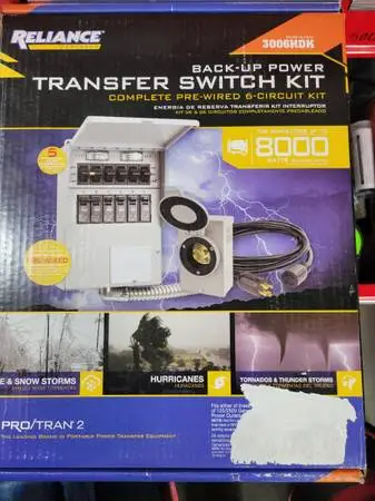 RELIANCE 30A GENERATOR TRANSFER SWITCH