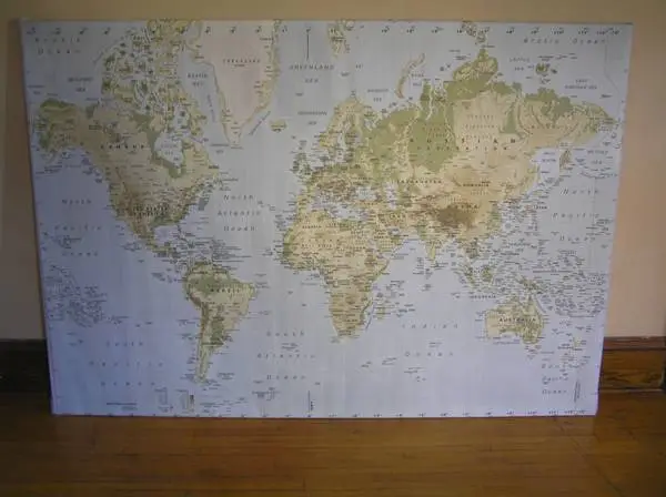 GIANT IKEA PREMIAR WORLD MAP  78in X 55in