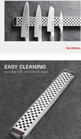 Wall mount Global 20 magnetic Knife bar