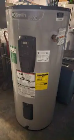 A.O. SMITH SIGNATURE ELECTRIC WATER HEATER..55 GALLON..NEW..MISSING TH