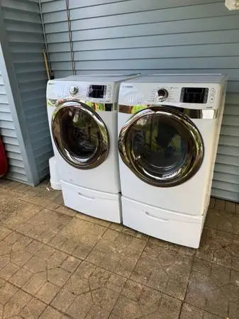 Samsung Washer & Drier W/ Pedestals