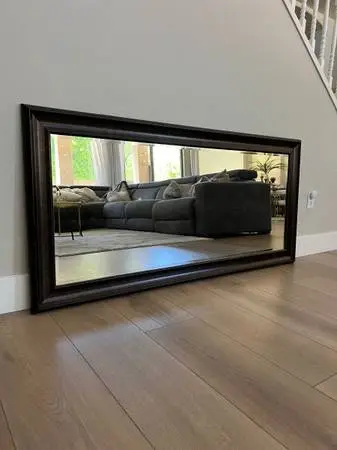 BRAND NEW-65x31 Large Brown Bronze Framed Wall Mirror- Floor Mirror