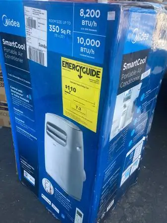 Air conditioner,new, portable,10 K BTU, remote, three N1