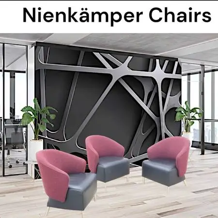 Set of 3 Nienkamper Modern Contemporary Chairs