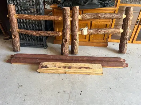 Log Twin Bed