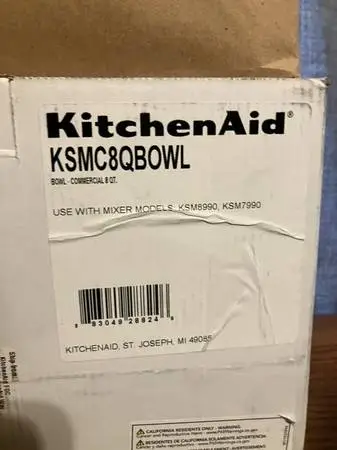 KSMC8QTBOWL KitchenAid Commercial 8QT Mixer w/extras