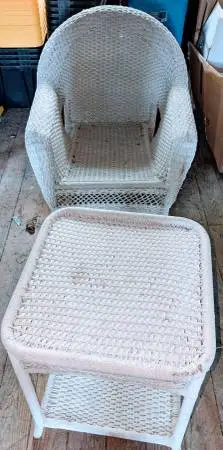 Wicker Chairs and table