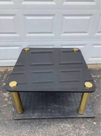 Modern Granite and Brass coffee table