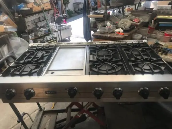 48 Viking  Stainless Rangetoop