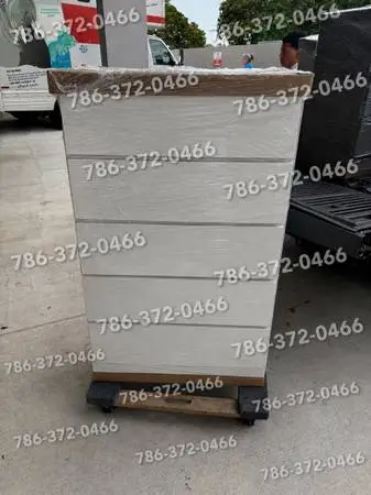 Brand New White Modern Chest without Handles
