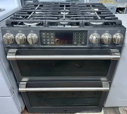 GE Cafe Series  CGS995EELDS Slide In 6 Burner Gas Range Oven