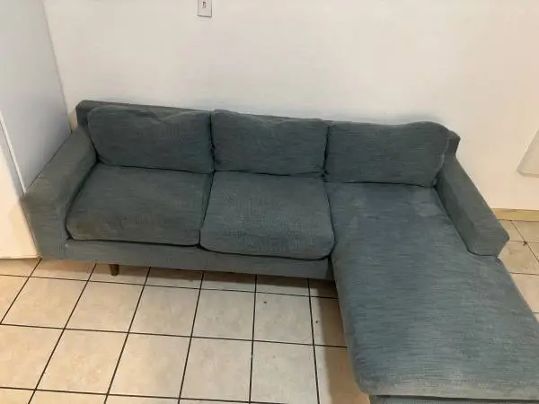 Blue L Couch