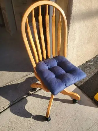 Vintage solid wood office chair