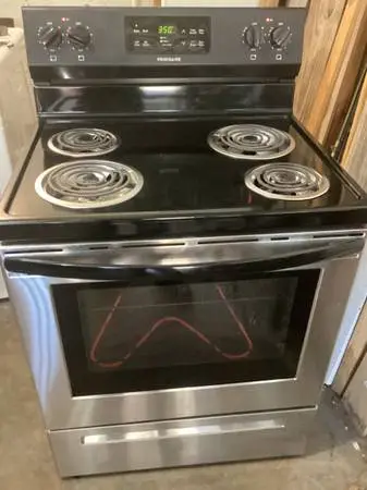 Clean Frigidaire Electric Stove self-clean.