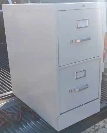 2-Drawer,HON,Putty,Letter-Size File Cabinet,Rails,Hanger Rails