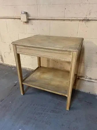 Vintage hand painted 2 tiered table