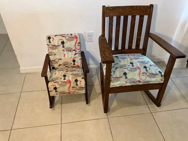 Pair of restored vintage rockers
