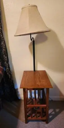 End table with lamp