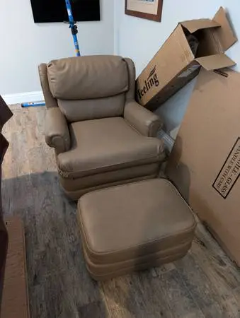 Chair and ottoman very comfortable and in excellent condition