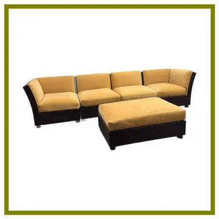 New Orlando Diaz-azcuy For Mcguire Cambay Sectional + Ottoman