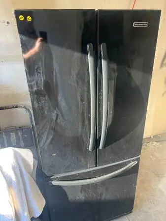kitchen aid black french door refrigerator 30 wide