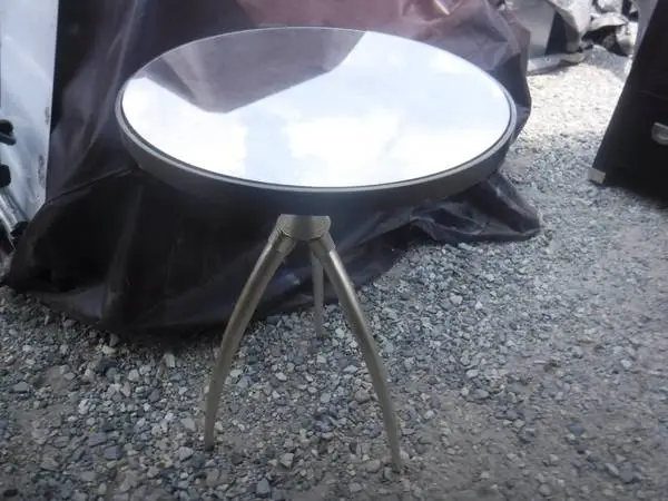 Mirror Top Metal Base Stand