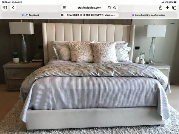 CHANDLER KING BED, LIKE NEW!!