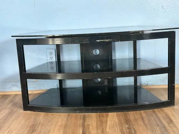 Beautiful smoked glass TV stand