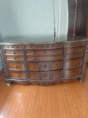 Long granite top dresser