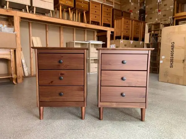 ( Brand New ) All wood 3-Drawer Nightstands /End Side Tables set #3