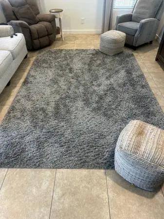 Grey shag rug 8x10