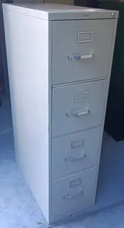 HON,4-Drawer,Putty,Letter File Cabinet,Xtra Deep,File Hangers,Lock-Key