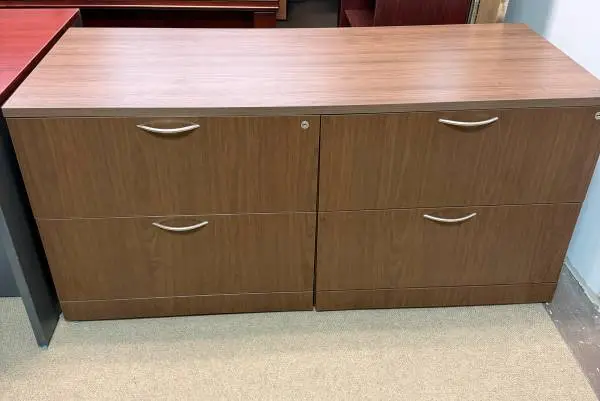 Nice walnut file credenza