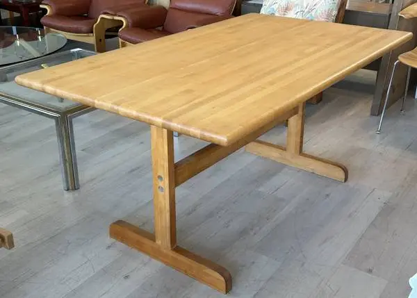 Maple Trestle Base Dining Table