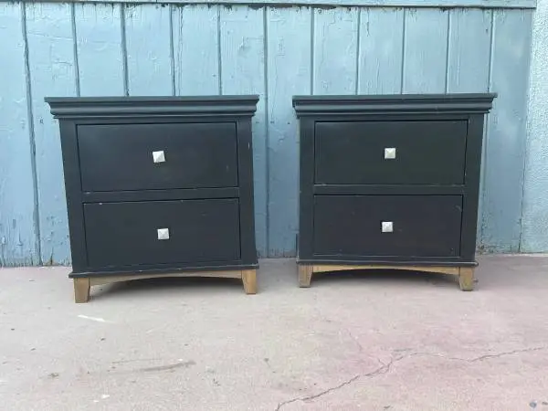 Two black nights stands in very good condition