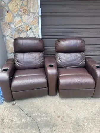 Leather movie theater chairs