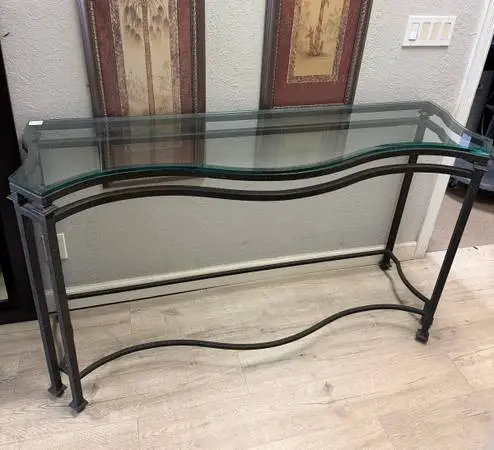 NICE glass-top Entry Table