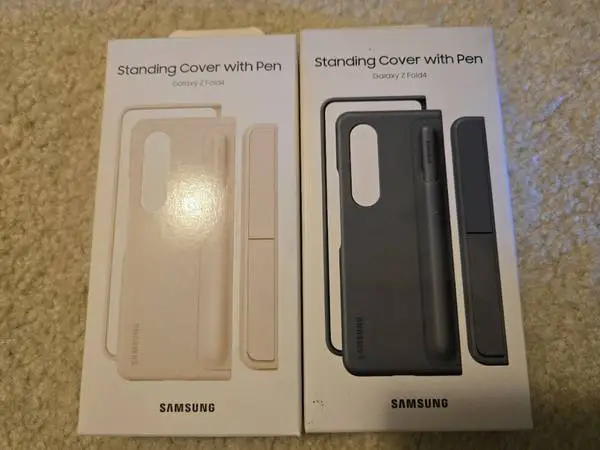 2x New Samsung Factory Z Fold 4 silicon case with Stand/Pen combo