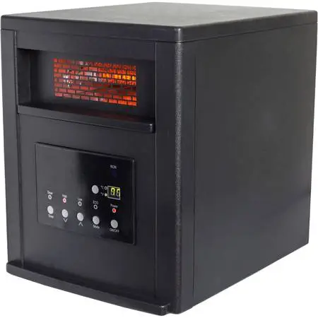 LifeSmart 6-Element Infrared Heater Fireplace - 1000 Sq Ft