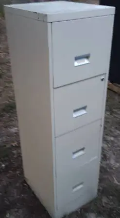 Home Version,4-Drawer,Letter-Size File Cabinet,Putty,Filing Rails