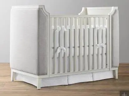 Restoration Hardware Upholstered Crib - Very Good Condition