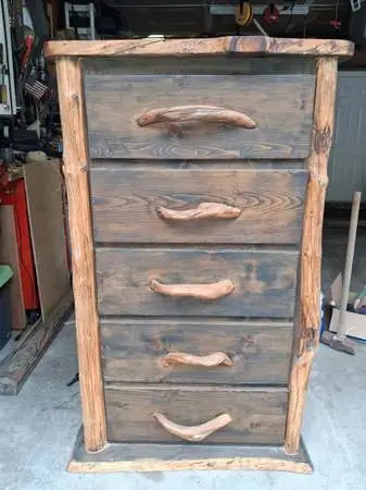 LIVE EDGE CHEST OF DRAWERS RUSTIC