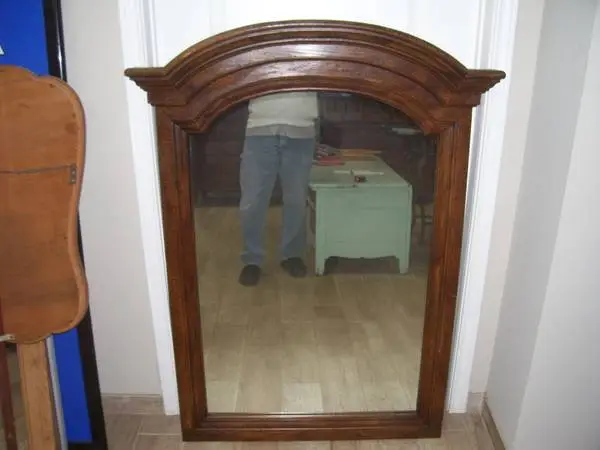 Large Mirror with Solid Wood Frame